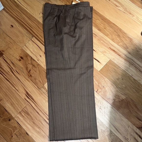 Coldwater Creek Cypress Fit Bwn Herringbone natural waist high rise straight 18 - Picture 1 of 12